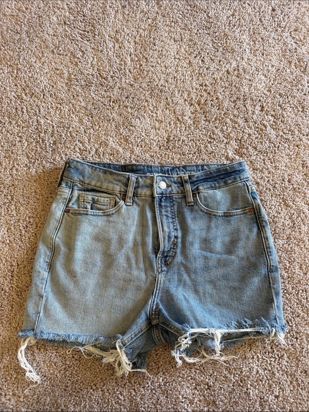 Old Navy Light Blue Distressed Denim Cutoff Shorts